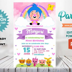 Plim Plim Girl Editable in Powerpoint