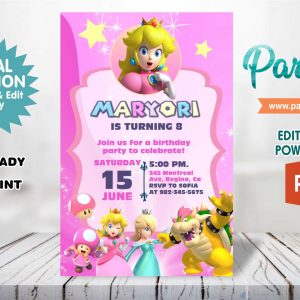 Princess Peach Editable in Powerpoint