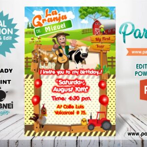 The Farm of Zenón Invitation Editable in Powerpoint