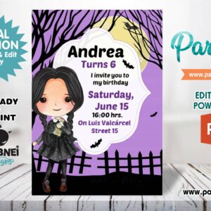 Wednesday Invitation Editable in Powerpoint